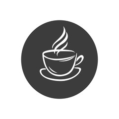 Coffee cap icon. Coffee cap Vector isolated on white background. Flat vector illustration in black. EPS 10