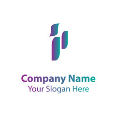 Abstract logo design in gradient color style on white background, Abstract graphic icon, logo design template, symbol for company