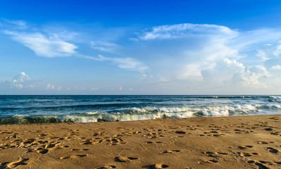 Fototapeta na wymiar Beach at the time of Sunset.