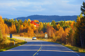  Road to Lapland in Finland.
