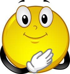 Smiley Mascot Pledge Of Allegiance Illustration