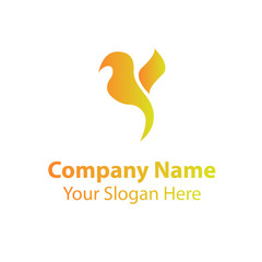 Abstract logo design in gradient color style on white background, Abstract graphic icon, logo design template, symbol for company