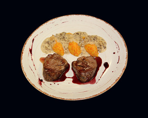 food, culinary, art, meat, restaurant, meal, dinner, cuisine, arts, delicious, dish, healthy, breakfast, steak, lunch, background, fresh, green, tasty, table, gourmet, plate, brunch, design, isolated,