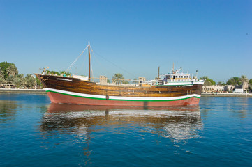 Wooden old Arab trading ship
