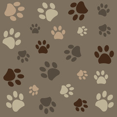 Brown paw print background