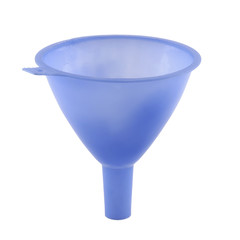 plastic funnel isolated on white background with Clipping Path