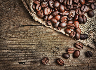 coffee beans in a bag