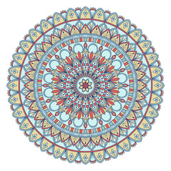 Ethnic ornamental mandala. Decorative design element. Hand drawn vector illustration