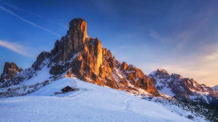 Winter in the Dolomites, Northern Italy