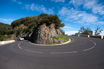 Mountain road, Las Montanas de Anaga, Tenerife, Spain