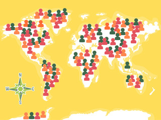 Map Population Illustration