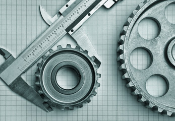 gears and caliper