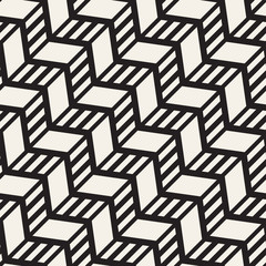 Vector seamless zigzag line pattern. Abstract stylish geometric background. Repeating lattice background