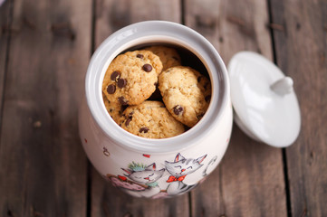 A beautiful jar full of homemade biscuits