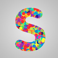 Colorful character from a typeset, vector illustration