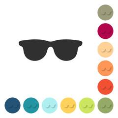 Farbige Buttons - Brille