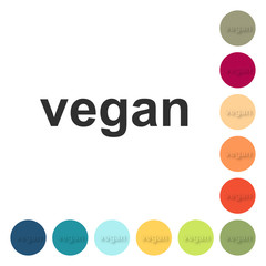 Farbige Buttons - vegan