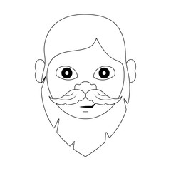 Elf face cartoon icon vector illustration graphic design