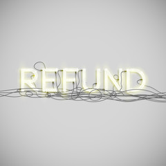 Neon electric word type, vector illustration.