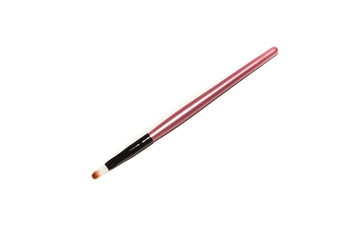 makeup brush on white background