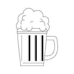Beer glass cup icon vector illustration graphic design
