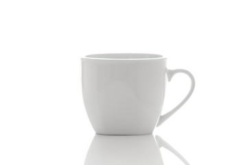 white coffee cup isolated on white background