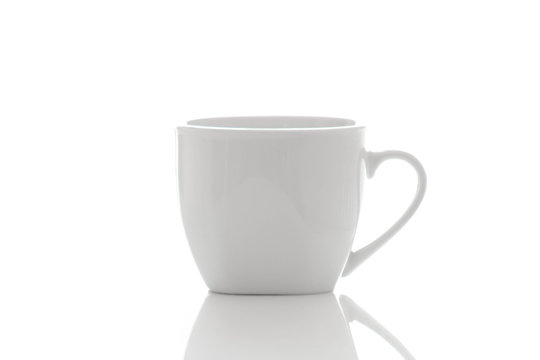 White Coffee Cup Isolated On White Background