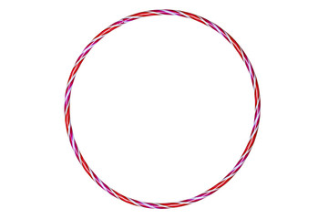 Hula Hoop pink with silver on white background