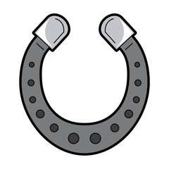 Horseshoe lucky symbol icon vector illustration graphic design