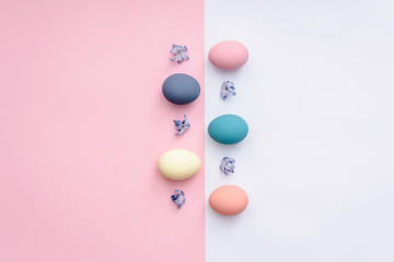 a festive Easter composition. view from above. concept of the spring and the feast of the Passover