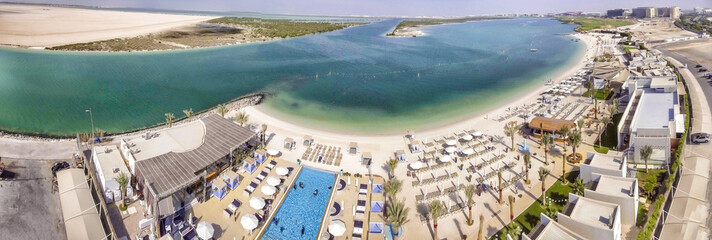 Panoramic view of Yas Island Beach, UAE