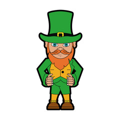 Elf with hat cartoon icon vector illustration graphic design