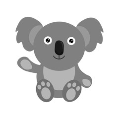 Cute koala bear sitting like