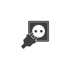 electric plug icon flat