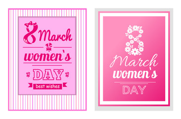 Eight Number Made of Two Flowers, Best Wishes