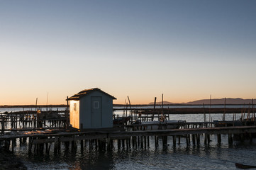 Cais palaf&iacute;tico na Carrasqueira em Portugal
