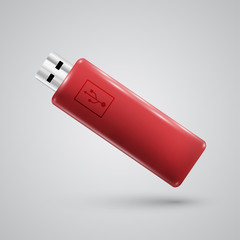 Realistic pendrive, vector illustration