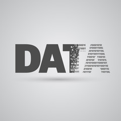 Data sign, vector.