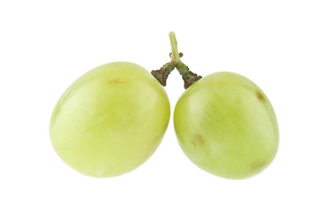 green grapes isolated on white background