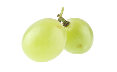 green grapes isolated on white background