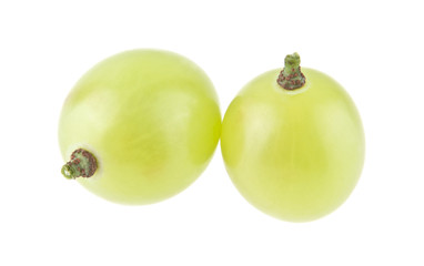 green grapes isolated on white background