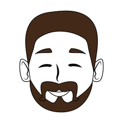 Man smiling cartoon icon vector illustration graphic design