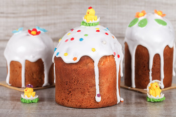 Easter cake on a light background