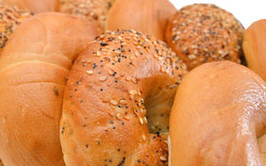 Everything Bagels Isolated on background
