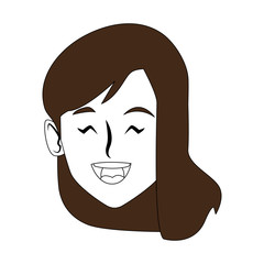 Beautiful woman cartoon icon vector illustration graphic design