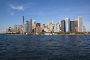 Fototapeta na wymiar Skyline of South Manhattan in New York 