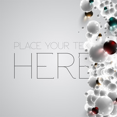 Obraz premium Colorful and white bubbles background, vector.