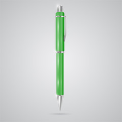 Colorful realistic pen, vector.