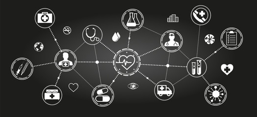 Healthcare modern flat interface vector