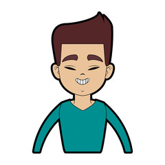 Funny chinese man face icon vector illustration graphic design